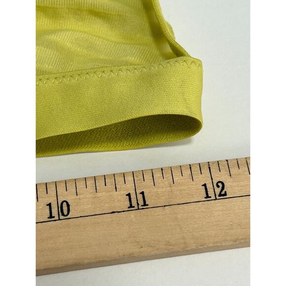 NWT Aerie Women's Neon Yellow in Striped Velvet Triangle Bralette Bra Size Small - Picture 8 of 8